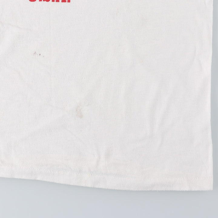 80'S sportswear GENERAL MOTORS advertising ringer t-shirt, made in USA, men's size XL equivalent. polyester white type Vintage Second Hand