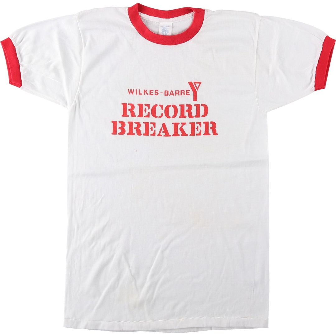 90'S Sportswear Ringer T-Shirt, Made in USA, Men's Size L (Equivalent), Vintage polyester white type Vintage Second Hand