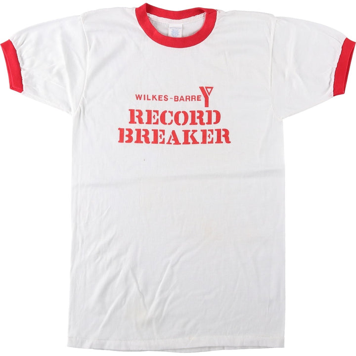 90'S Sportswear Ringer T-Shirt, Made in USA, Men's Size L (Equivalent), Vintage polyester white type Vintage Second Hand