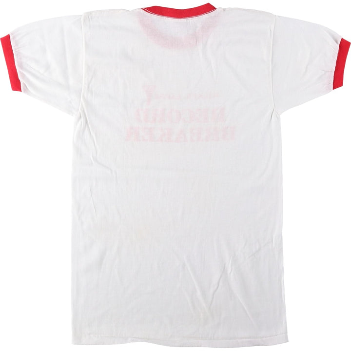 90'S Sportswear Ringer T-Shirt, Made in USA, Men's Size L (Equivalent), Vintage polyester white type Vintage Second Hand