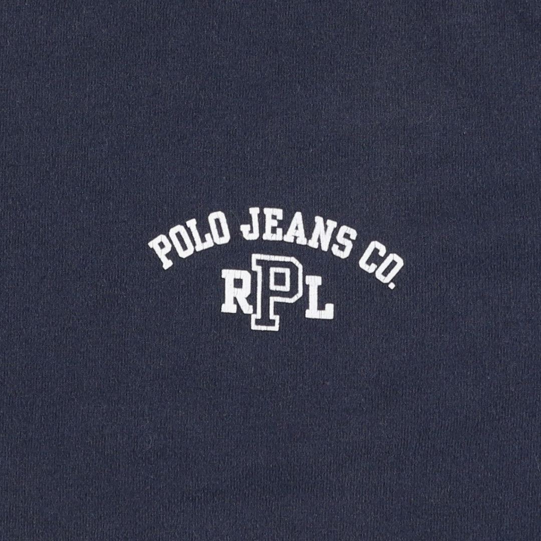 Ralph Lauren POLO by Ralph Lauren Ringer T-shirt, Men's Size L (approx.) cotton navy blue type Vintage Second Hand