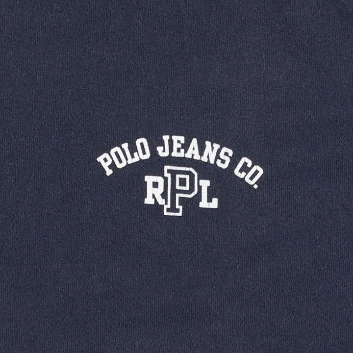 Ralph Lauren POLO by Ralph Lauren Ringer T-shirt, Men's Size L (approx.) cotton navy blue type Vintage Second Hand