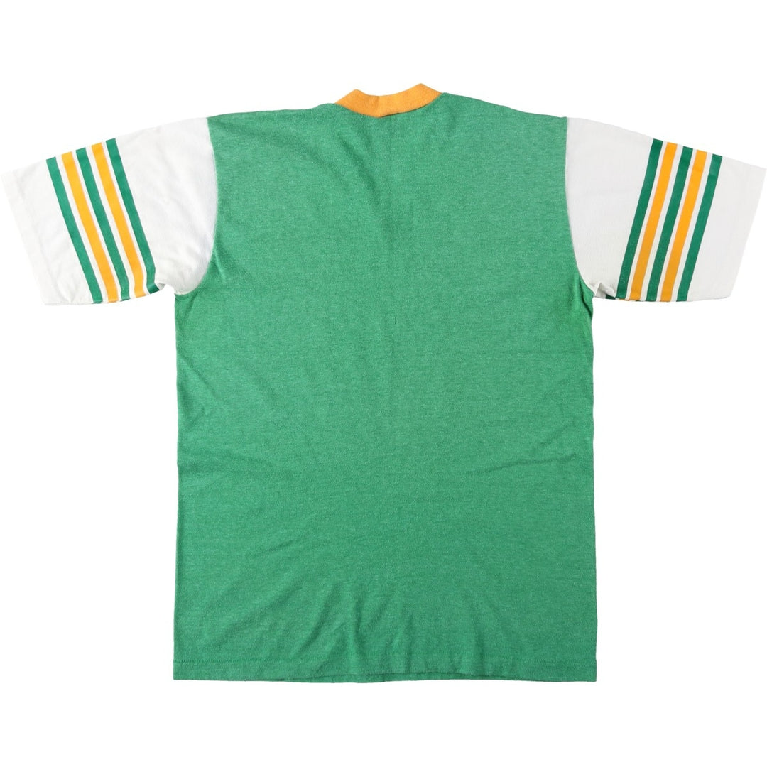 90'S V-neck Ringer T-shirt, Men's Size M (approx.), Vintage cotton green type Vintage Second Hand