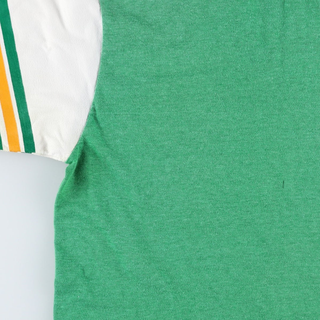 90'S V-neck Ringer T-shirt, Men's Size M (approx.), Vintage cotton green type Vintage Second Hand