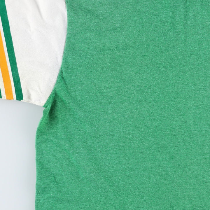 90'S V-neck Ringer T-shirt, Men's Size M (approx.), Vintage cotton green type Vintage Second Hand