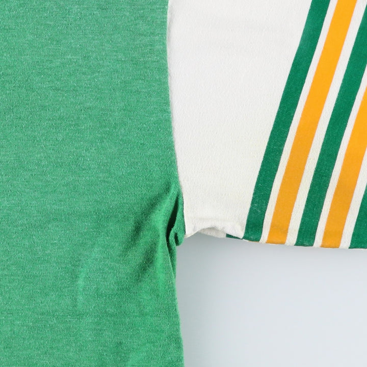90'S V-neck Ringer T-shirt, Men's Size M (approx.), Vintage cotton green type Vintage Second Hand