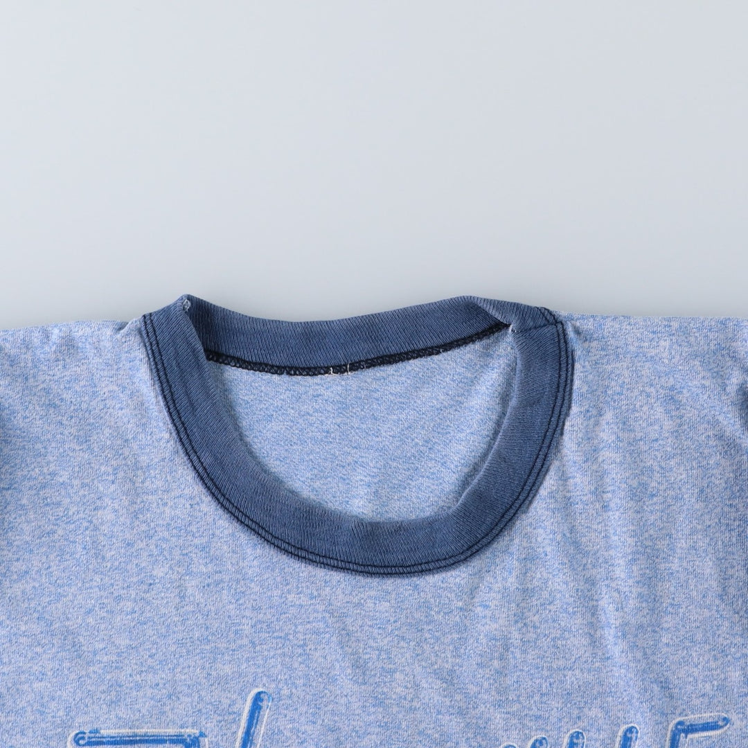 Ringer T-shirt, Men's Size S (approx.), Vintage unclear blue type Vintage Second Hand