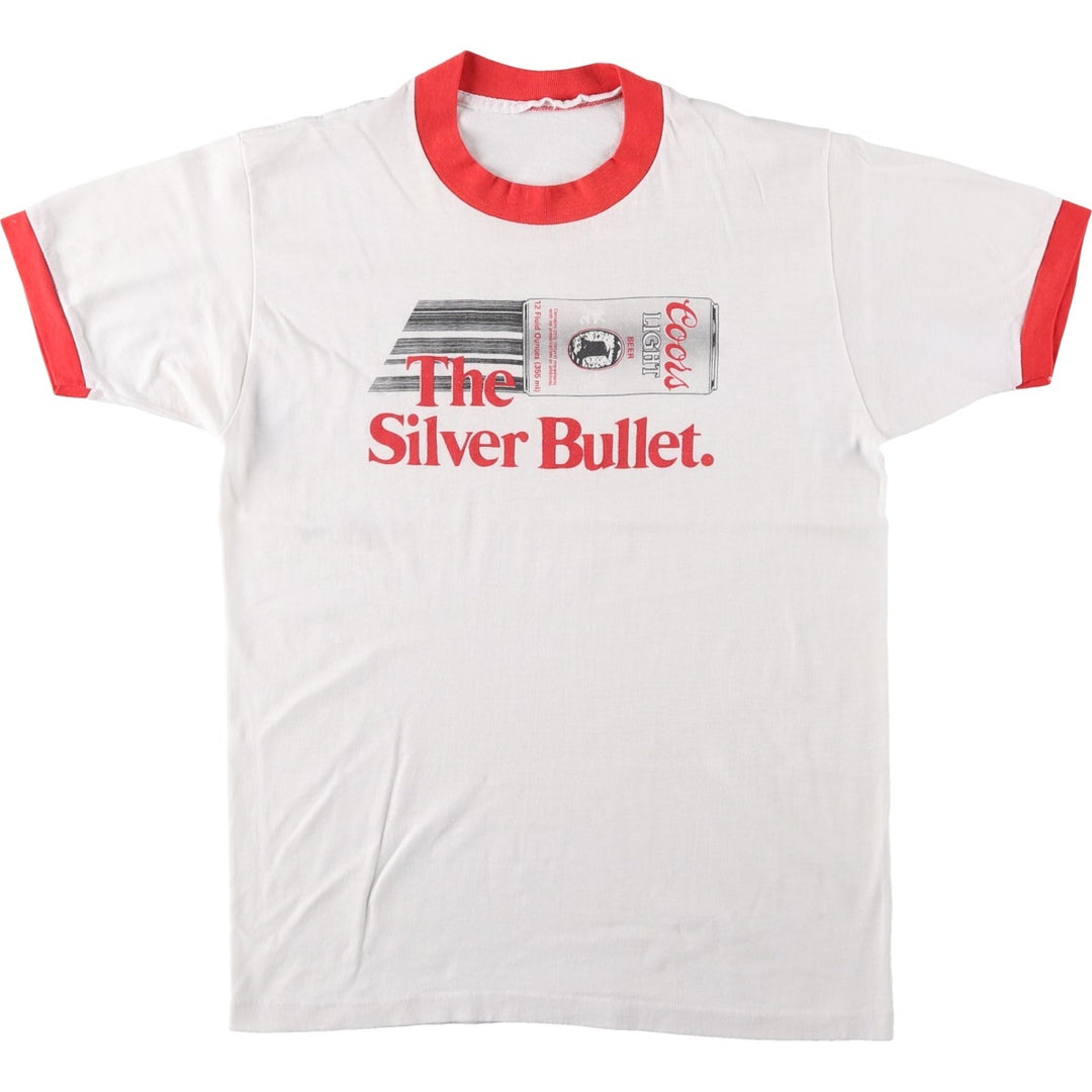 90'S Coors Ringer T-shirt, Men's Size S (approx.), Vintage unclear white type Vintage Second Hand