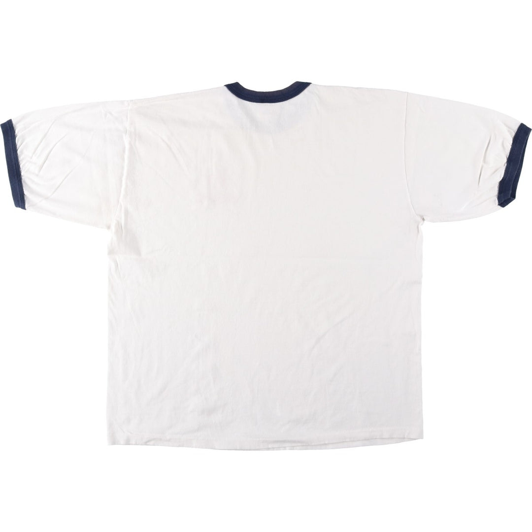 90'S THE COTTON EXCHANGE USMC (United States Marine Corps) Military Ringer T-Shirt, Made in USA, Men's XL equivalent, Vintage cotton white type Vintage Second Hand