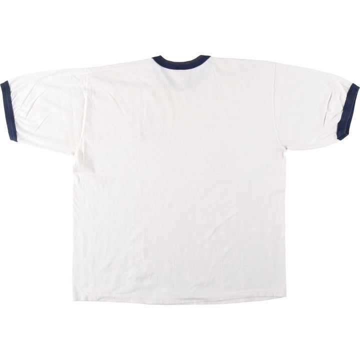 90'S THE COTTON EXCHANGE USMC (United States Marine Corps) Military Ringer T-Shirt, Made in USA, Men's XL equivalent, Vintage cotton white type Vintage Second Hand
