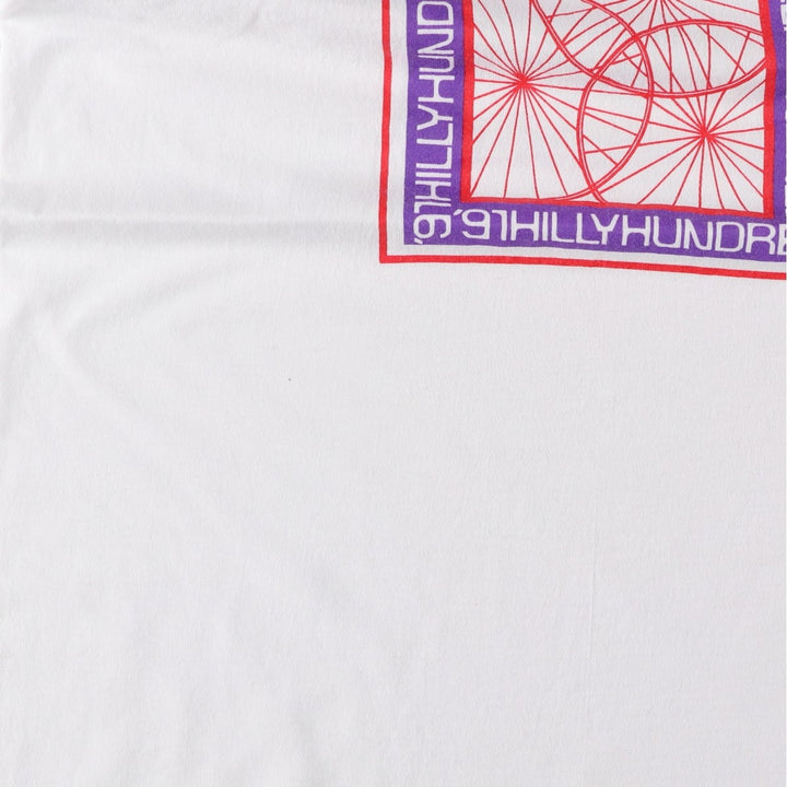 90'S SCREEN STARS Ringer T-shirt, Made in USA, Men's L size, Vintage cotton white type Vintage Second Hand