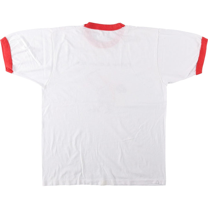 Vintage Ringer T-shirt, men's size M unclear white type Vintage Second Hand