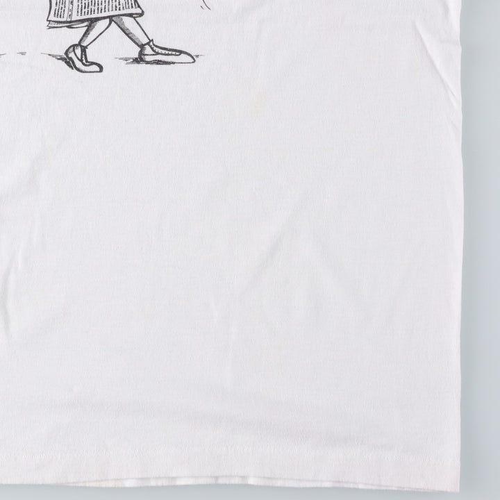Vintage Ringer T-shirt, men's size M unclear white type Vintage Second Hand
