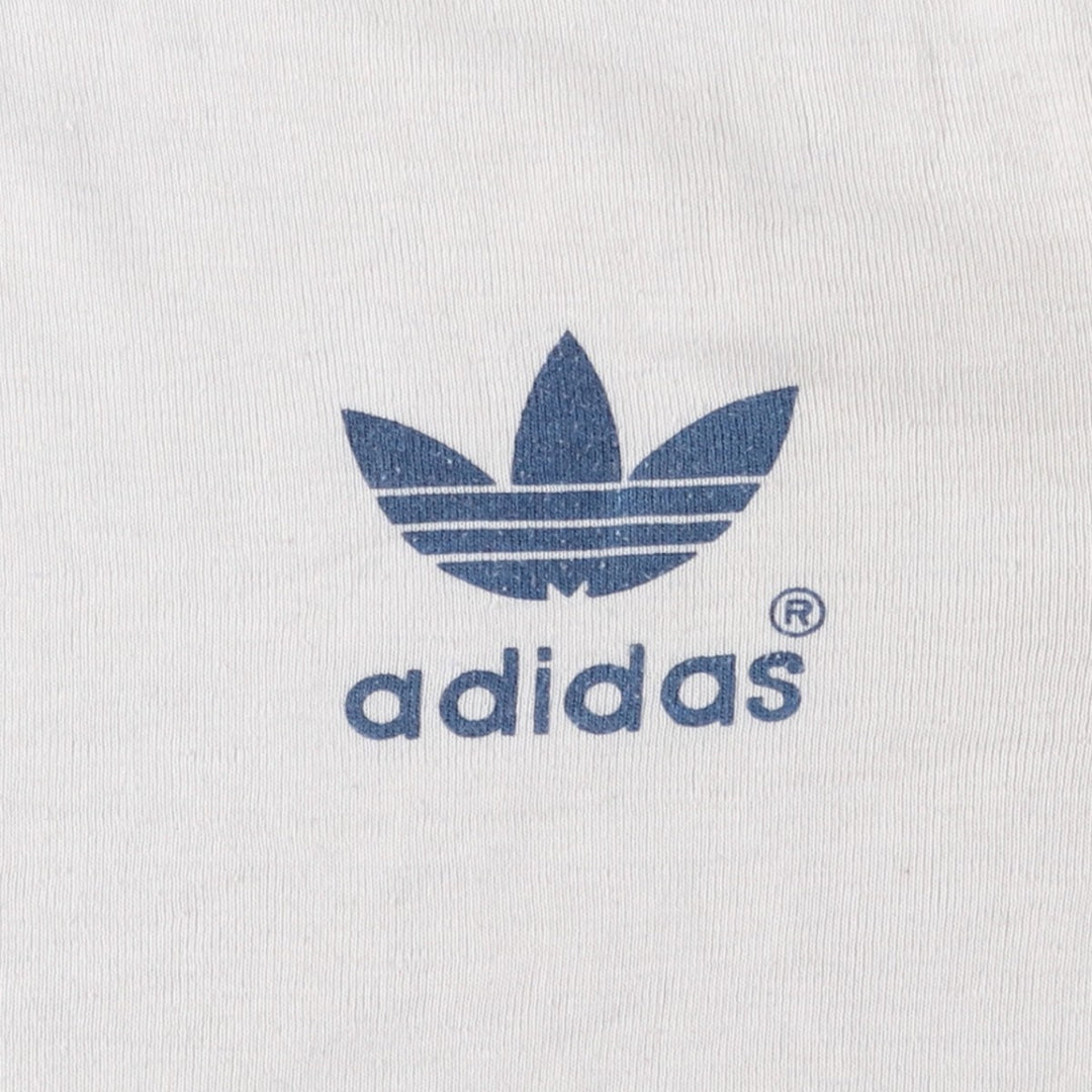80'S Adidas Trefoil Logo Ringer T-Shirt, Men's Size S (approx.), Vintage polyester white type Vintage Second Hand