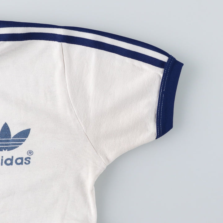 80'S Adidas Trefoil Logo Ringer T-Shirt, Men's Size S (approx.), Vintage polyester white type Vintage Second Hand
