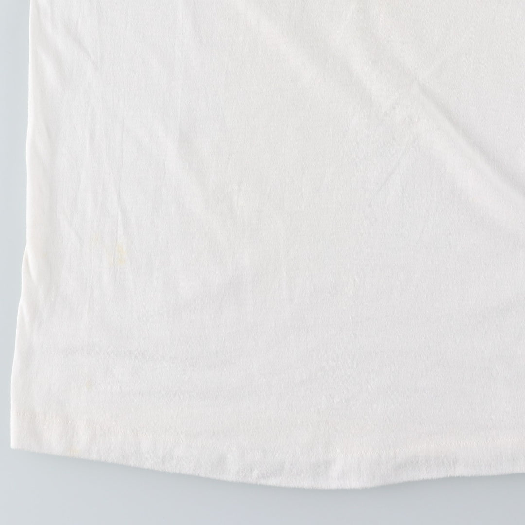 80'S SNEAKERS Ringer T-Shirt, Made in USA, Men's Size L (Equivalent), Vintage polyester white type Vintage Second Hand