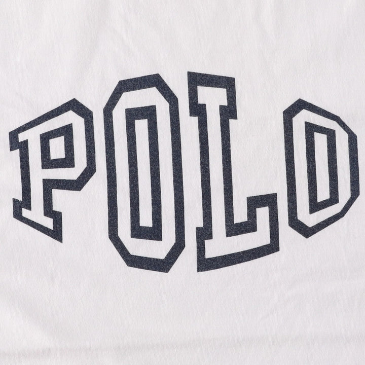 Ralph Lauren POLO by Ralph Lauren Large Logo Ringer T-Shirt, Men's Size M (approx.) cotton white type Vintage Second Hand