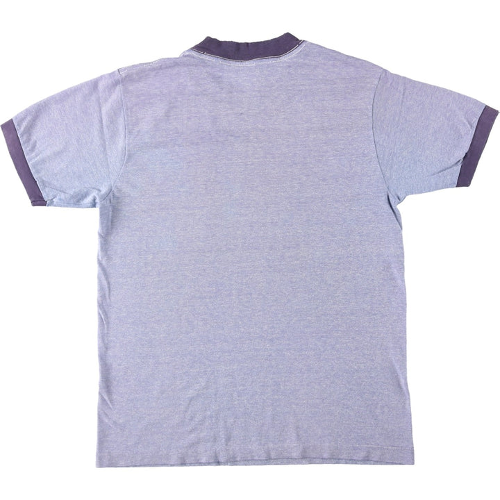 Ringer T-shirt, Men's Size S (approx.), Vintage unclear blue type Vintage Second Hand