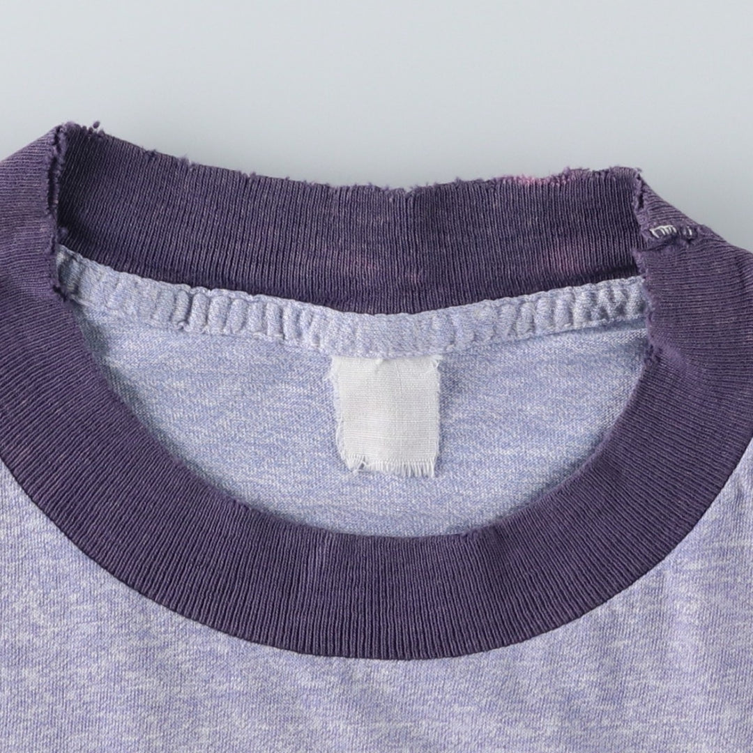 Ringer T-shirt, Men's Size S (approx.), Vintage unclear blue type Vintage Second Hand
