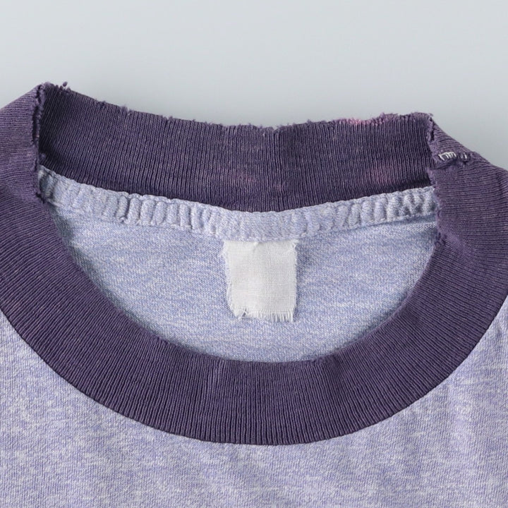 Ringer T-shirt, Men's Size S (approx.), Vintage unclear blue type Vintage Second Hand