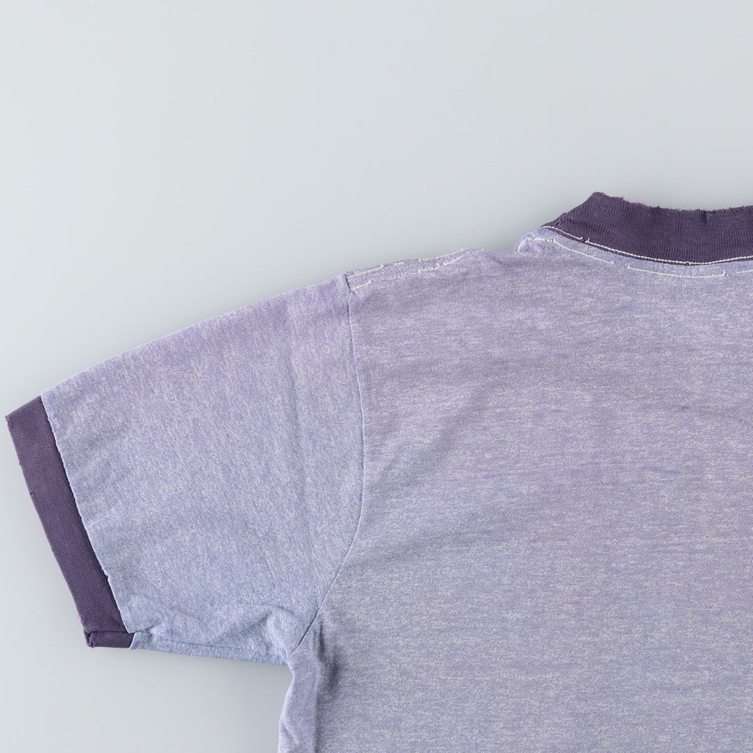 Ringer T-shirt, Men's Size S (approx.), Vintage unclear blue type Vintage Second Hand