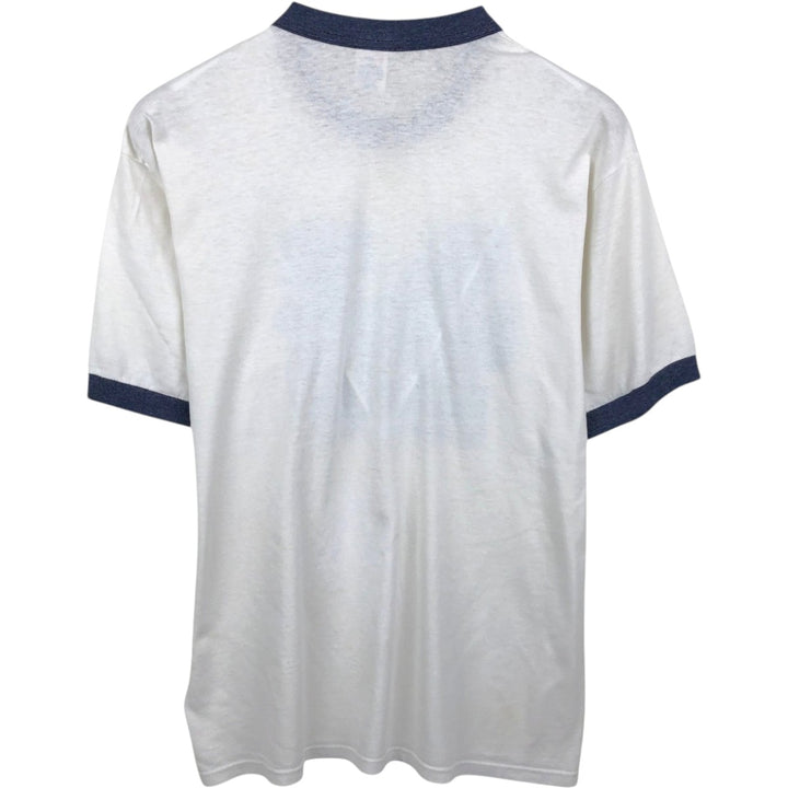 80s-90'S Sofie US Navy Ringer T-shirt, Made in USA, Men's Size L (approx.), Vintage polyester white type Vintage Second Hand