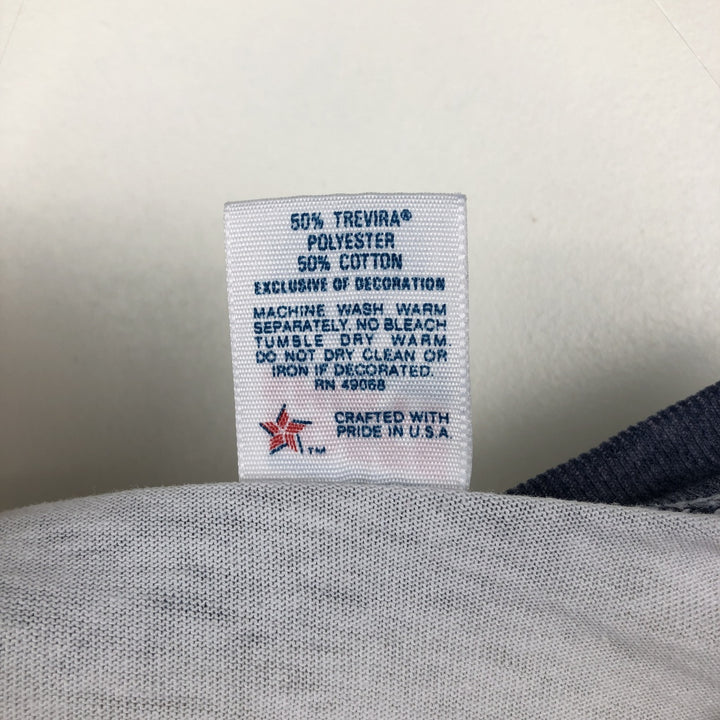 80s-90'S Sofie US Navy Ringer T-shirt, Made in USA, Men's Size L (approx.), Vintage polyester white type Vintage Second Hand