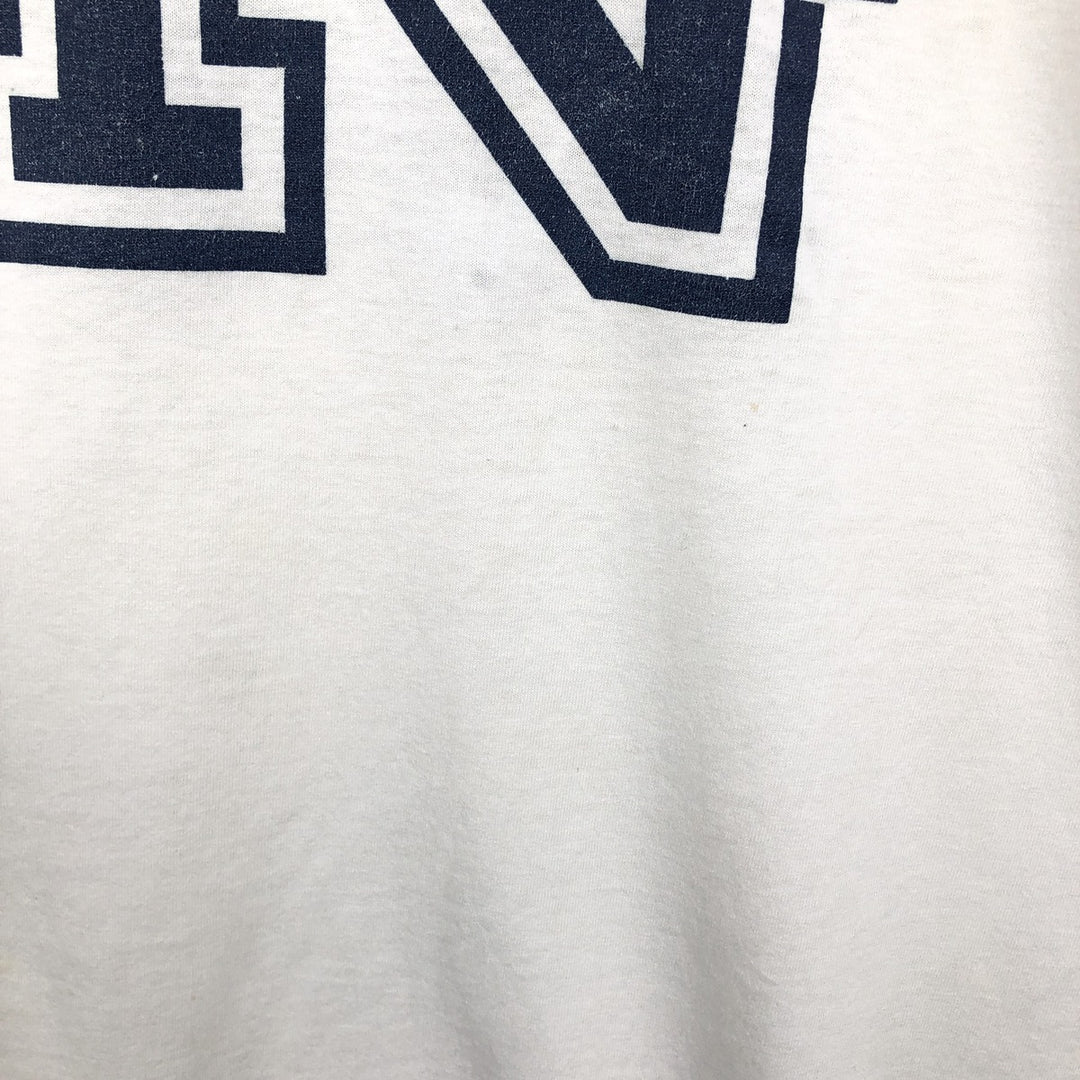 80s-90'S Sofie US Navy Ringer T-shirt, Made in USA, Men's Size L (approx.), Vintage polyester white type Vintage Second Hand