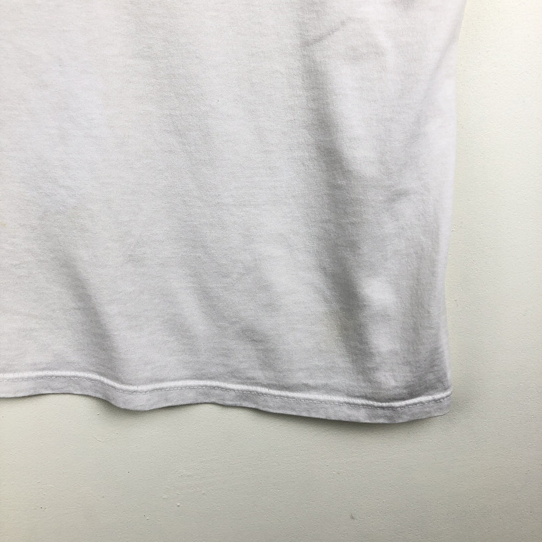 80s-90'S Sofie US Navy Ringer T-shirt, Made in USA, Men's Size L (approx.), Vintage polyester white type Vintage Second Hand