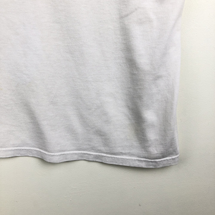 80s-90'S Sofie US Navy Ringer T-shirt, Made in USA, Men's Size L (approx.), Vintage polyester white type Vintage Second Hand