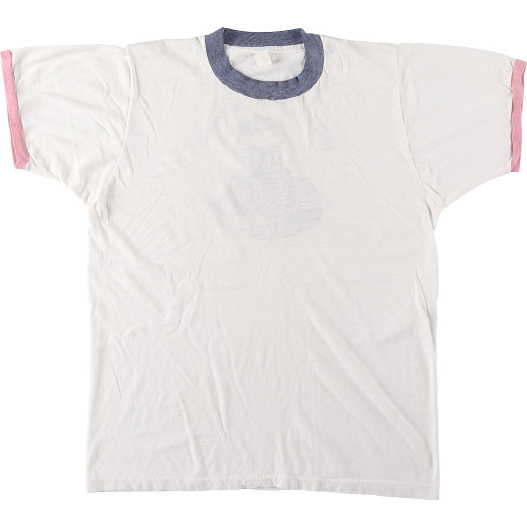 ELVIS COSTELLO Elvis Costello Back Print Band Ringer T-Shirt, Made in USA, Men's Size S (Equivalent), Vintage unclear white type Vintage Second Hand