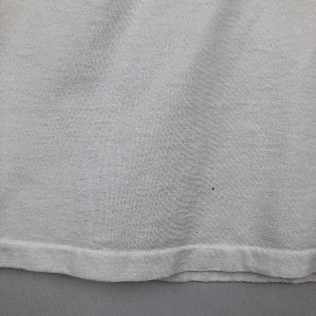 90'S TRADEWINDS Camo Pattern Animal T-Shirt, Made in USA, Men's XL equivalent, Vintage cotton white type Vintage Second Hand