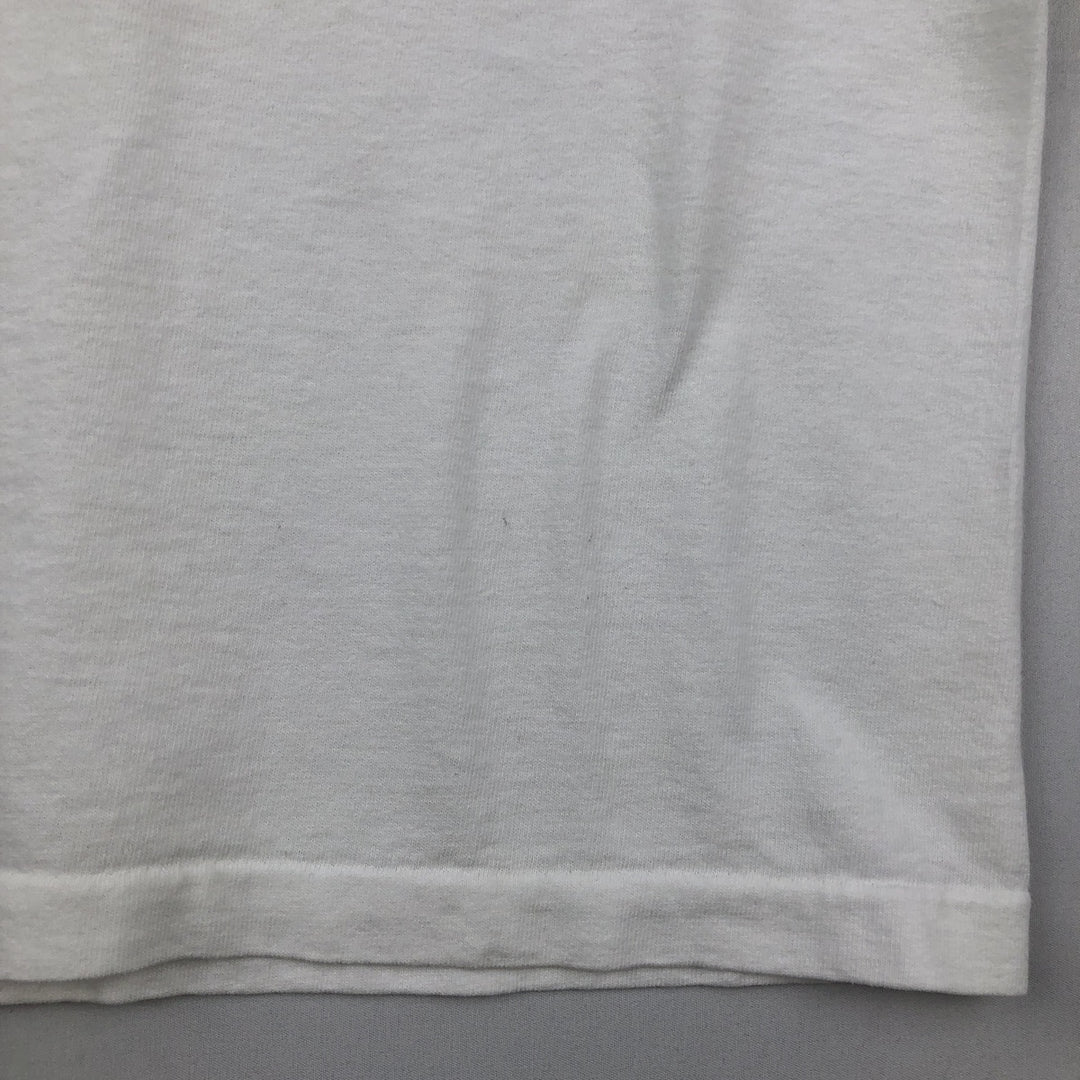 90'S TRADEWINDS Camo Pattern Animal T-Shirt, Made in USA, Men's XL equivalent, Vintage cotton white type Vintage Second Hand