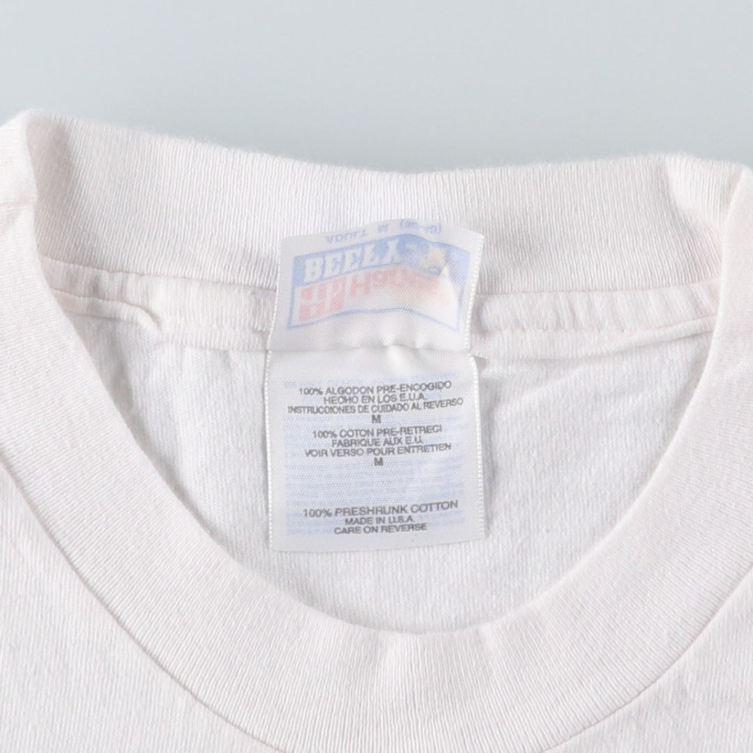 Hanes BEEFY-T Animal T-Shirt, Made in USA, Men's Size M (approx.) cotton white type Vintage Second Hand