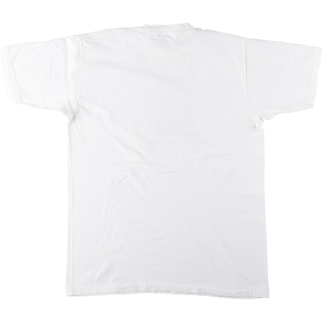 90'S ONEITA POWER-T Bird Pattern Animal T-Shirt, Made in USA, Men's XL equivalent, Vintage cotton white type Vintage Second Hand