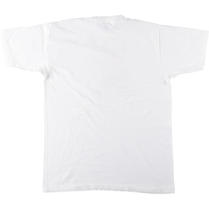 90'S ONEITA POWER-T Bird Pattern Animal T-Shirt, Made in USA, Men's XL equivalent, Vintage cotton white type Vintage Second Hand