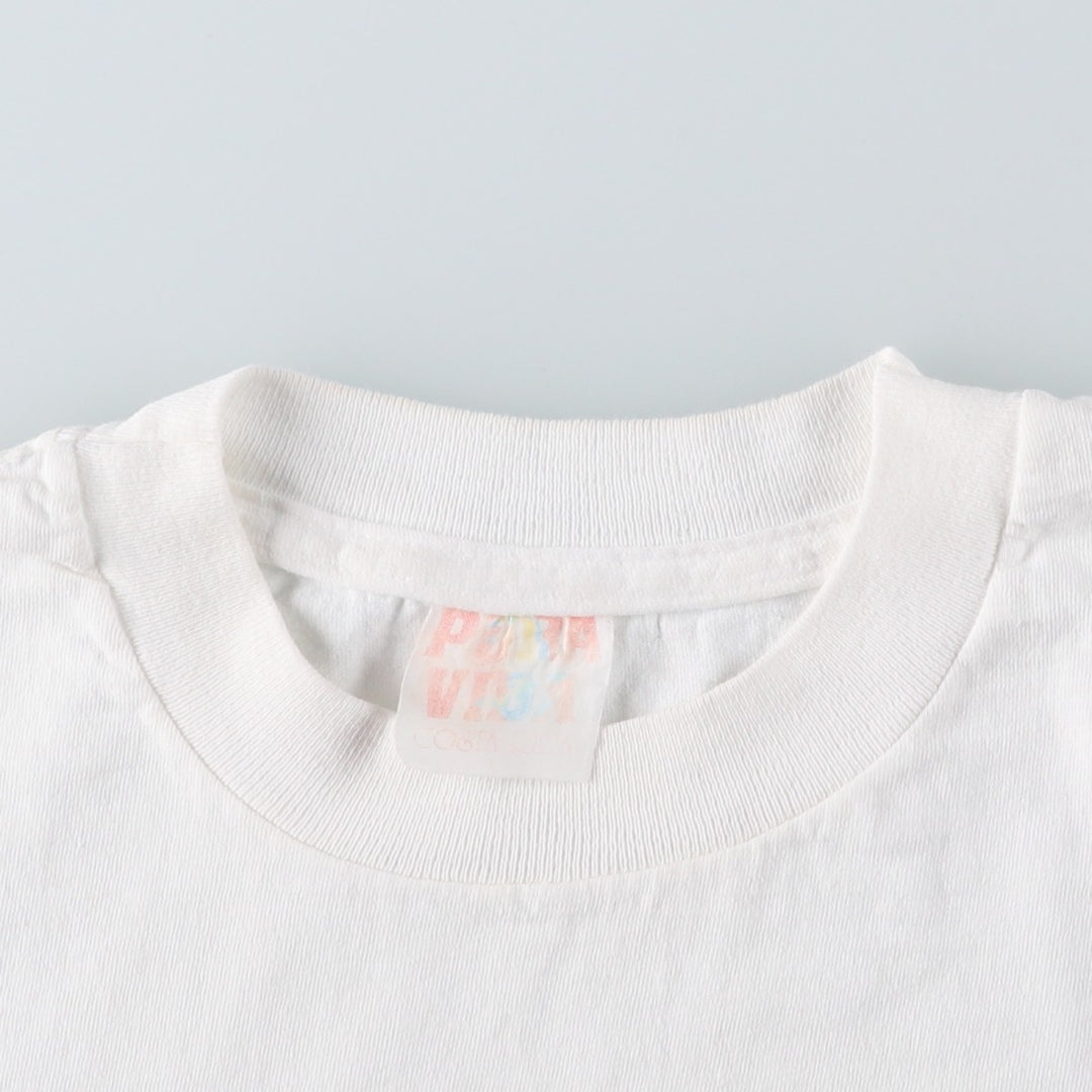 ~90'S Parrot Pattern Animal T-Shirt, Men's XL equivalent, Vintage unclear white type Vintage Second Hand