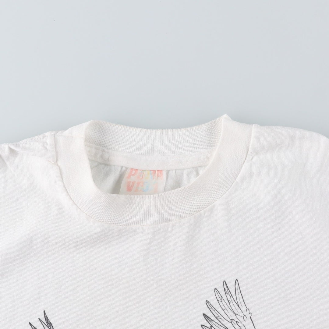 ~90'S Parrot Pattern Animal T-Shirt, Men's XL equivalent, Vintage unclear white type Vintage Second Hand