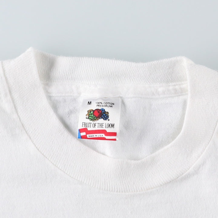 1980'S Fruit of the Loom Crocodile Pattern Animal T-Shirt, Made in USA, Men's Size M (approx.), Vintage cotton white type Vintage Second Hand
