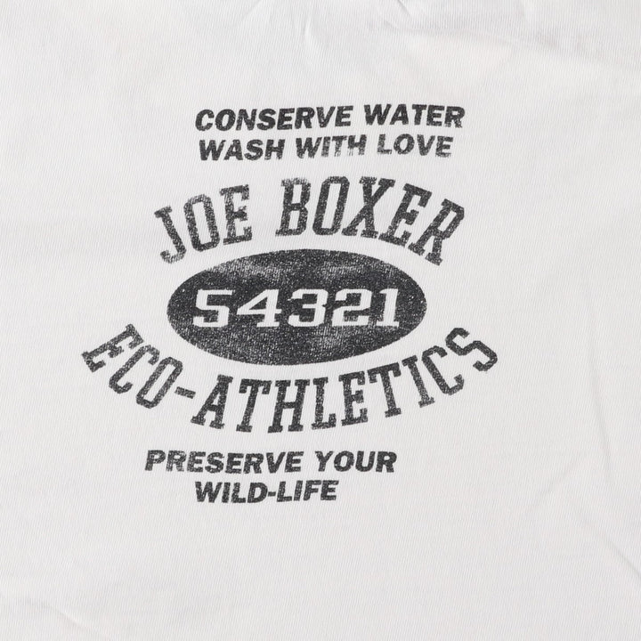 90'S Joe Boxer Elephant Pattern Animal T-Shirt, Made in USA, Men's Size L (Equivalent), Vintage cotton white type Vintage Second Hand