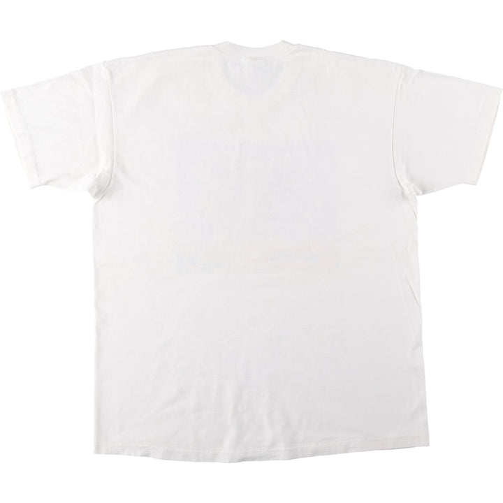 STAFFORD Elephant Pattern Animal T-Shirt, Made in USA, Men's XL (approx.) cotton white type Vintage Second Hand