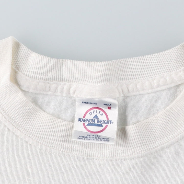 DELTA Cat Pattern Animal T-Shirt, Men's Size M (equivalent) cotton white type Vintage Second Hand