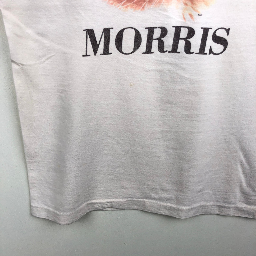 ~90'S MORRIS The Cat Cat Pattern Animal T-Shirt Men's Size S (Equivalent) Vintage unclear unbleached Vintage Second Hand