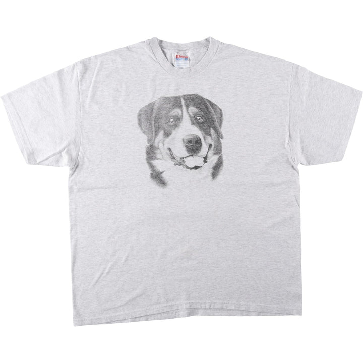 90'S Hanes HEAVYWEIGHT 50 cotton white type Vintage Second Hand
