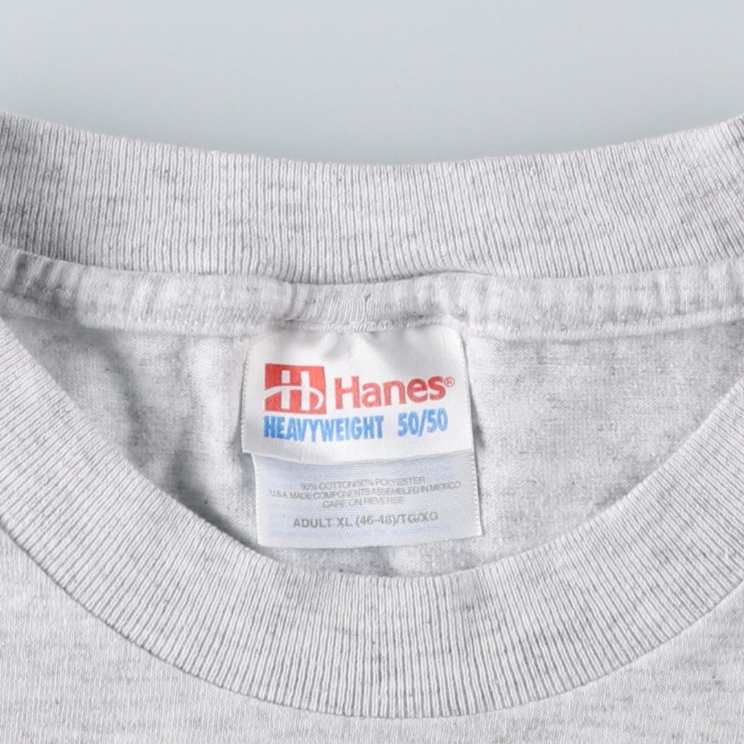 90'S Hanes HEAVYWEIGHT 50 cotton white type Vintage Second Hand
