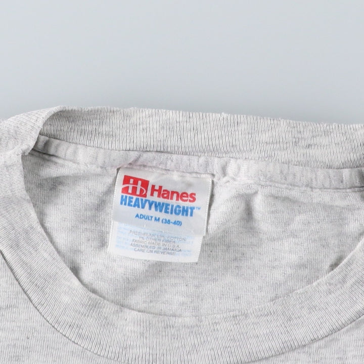 90'S Hanes Heavyweight Elephant Pattern Animal T-Shirt, Men's Size M (approx.), Vintage cotton gray type Vintage Second Hand