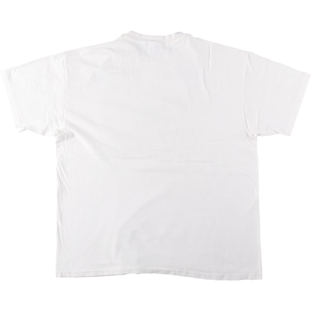 90'S Hanes BEEFY-T Fish Print Animal T-Shirt, Made in USA, Men's XL equivalent, Vintage cotton white type Vintage Second Hand