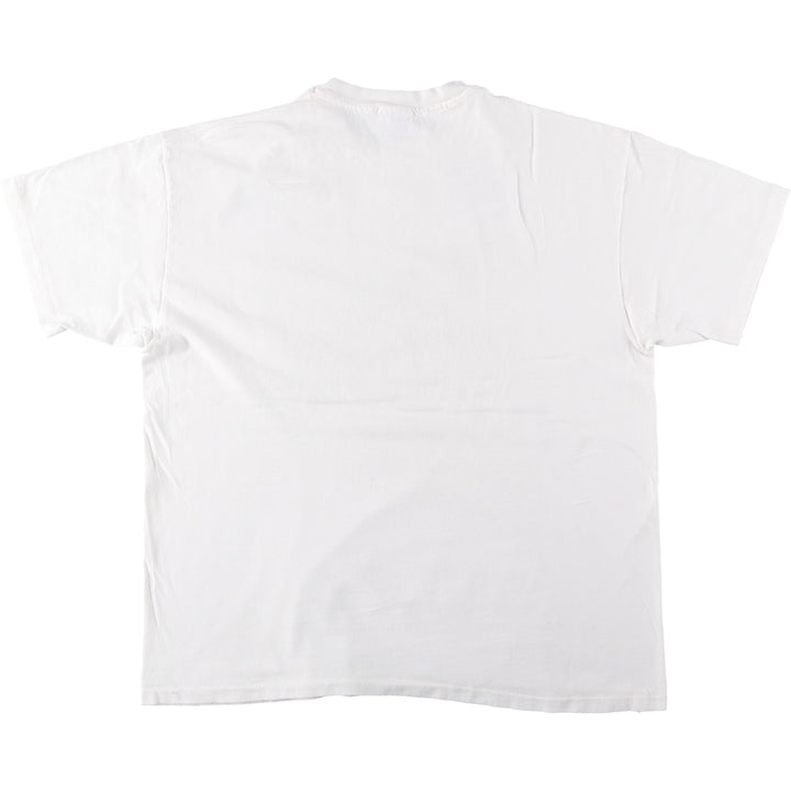 90'S Hanes BEEFY-T Fish Print Animal T-Shirt, Made in USA, Men's XL equivalent, Vintage cotton white type Vintage Second Hand