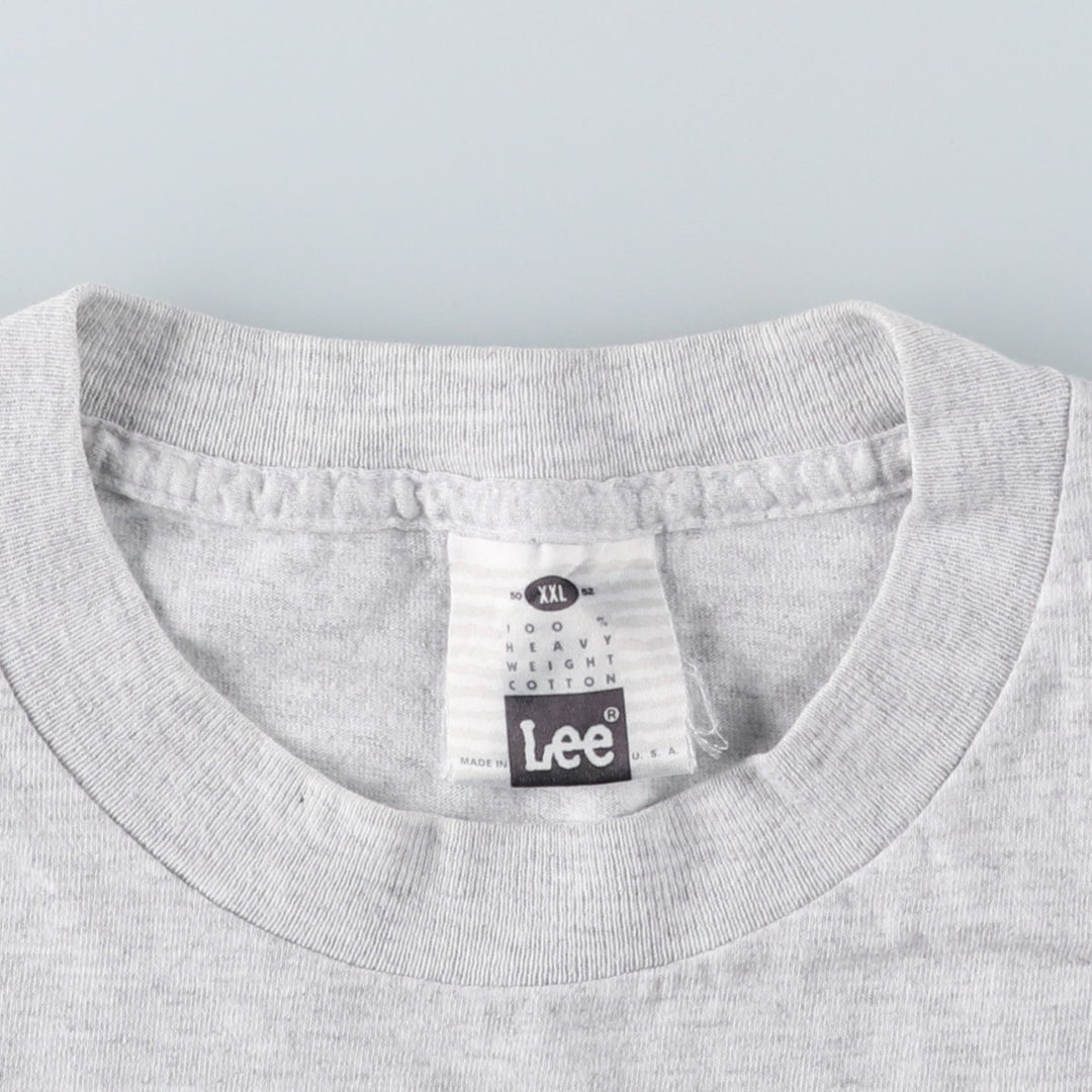 90'S Lee Fish Print Animal T-Shirt, Made in USA, Men's XXL equivalent, Vintage cotton pale white type Vintage Second Hand