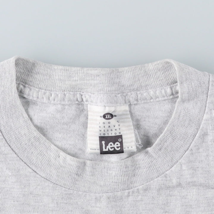 90'S Lee Fish Print Animal T-Shirt, Made in USA, Men's XXL equivalent, Vintage cotton pale white type Vintage Second Hand